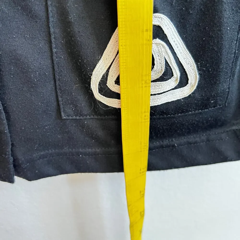 Vintage Banana Republic Black Wrap Top Y2K Goth Indie Sleaze Grunge 2000s Medium - Picture 4 of 5